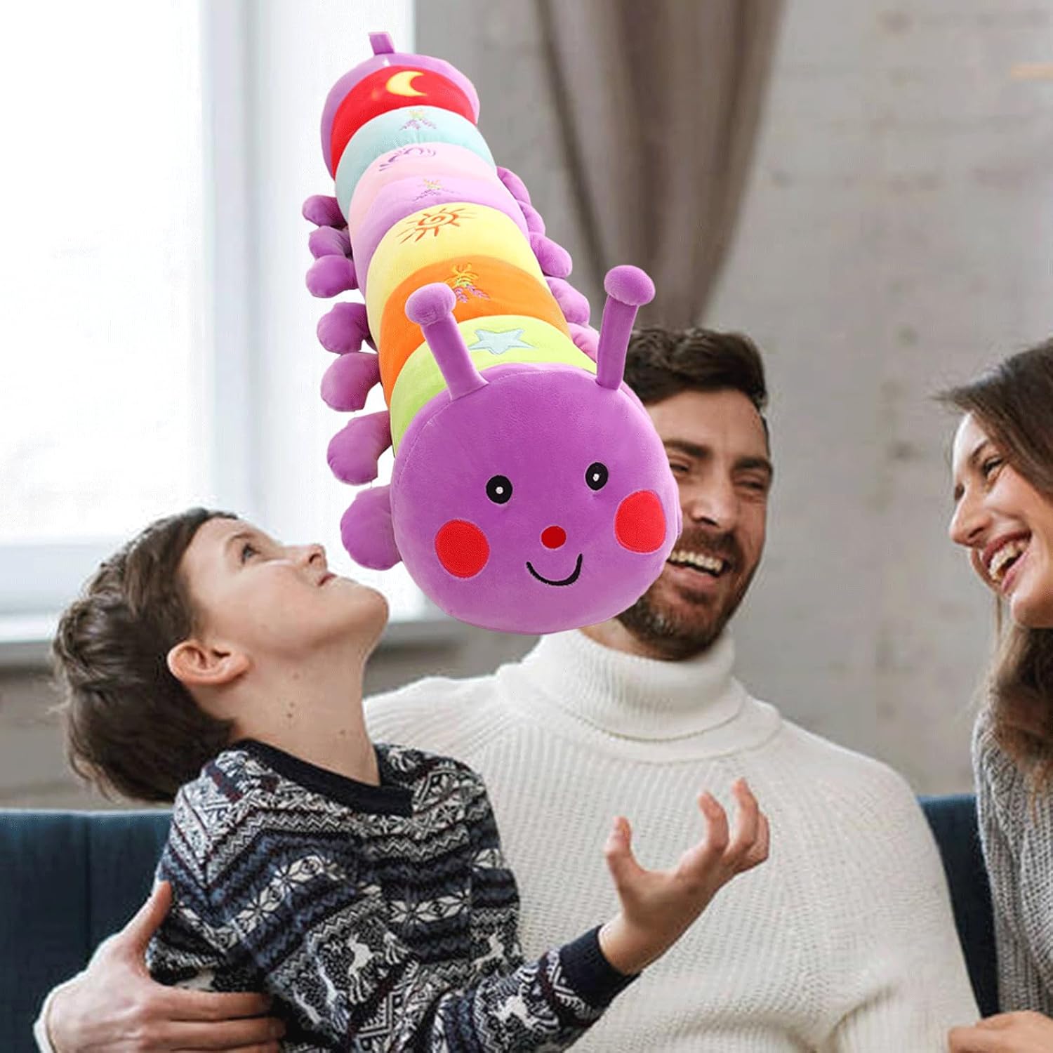AUCooma 196 Catepillar Stuffed Animal Soft Plush Pillow for Kids and Adults