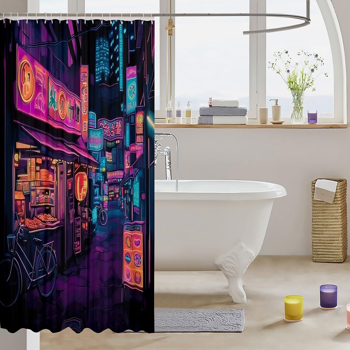 Feelyou Anime Bath Curtain Set