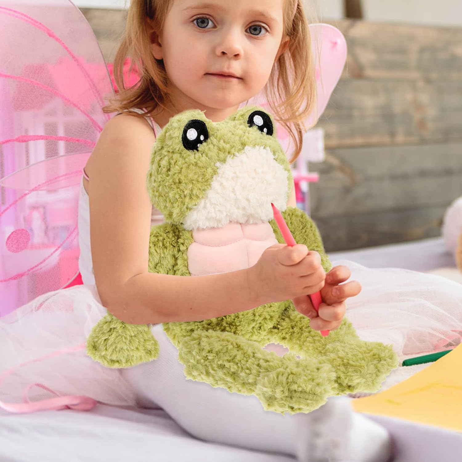 Cute 3D Muscle Frog Plush for Kids