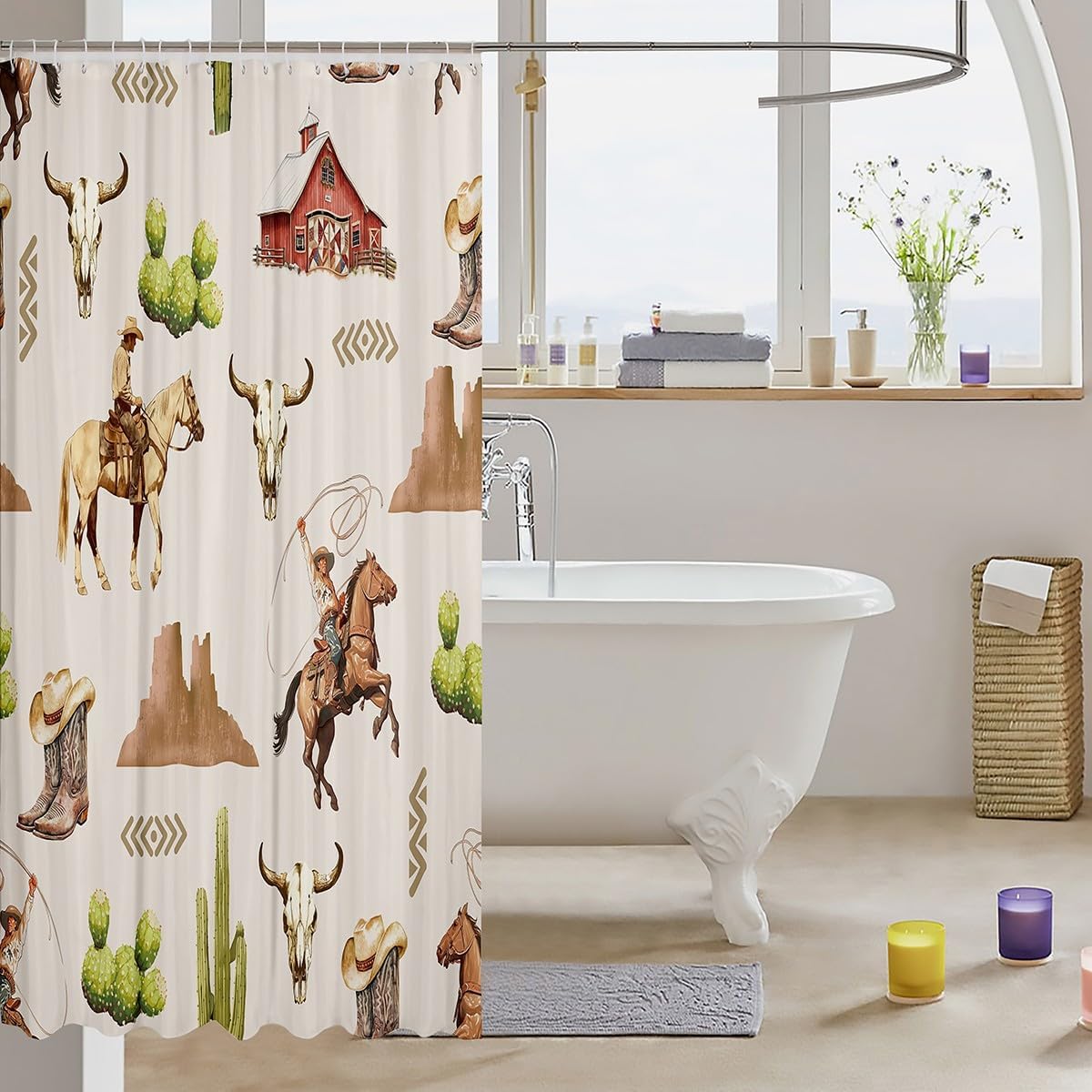 Boho Kids Fun Bath Curtain Set