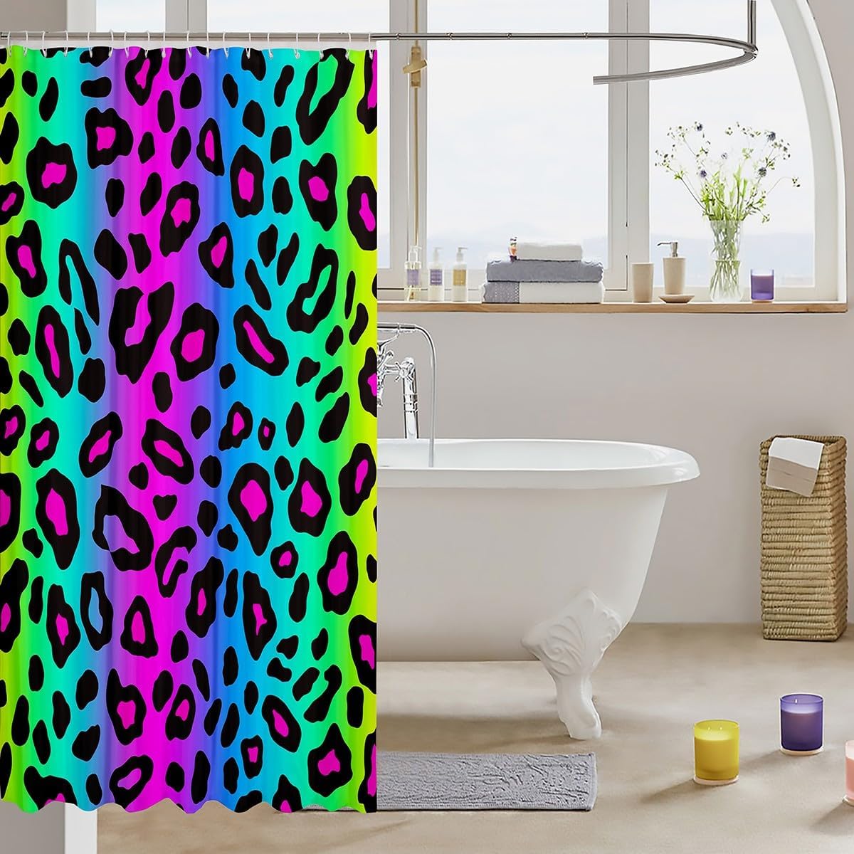 Manfei Kids Leopard Shower Curtains