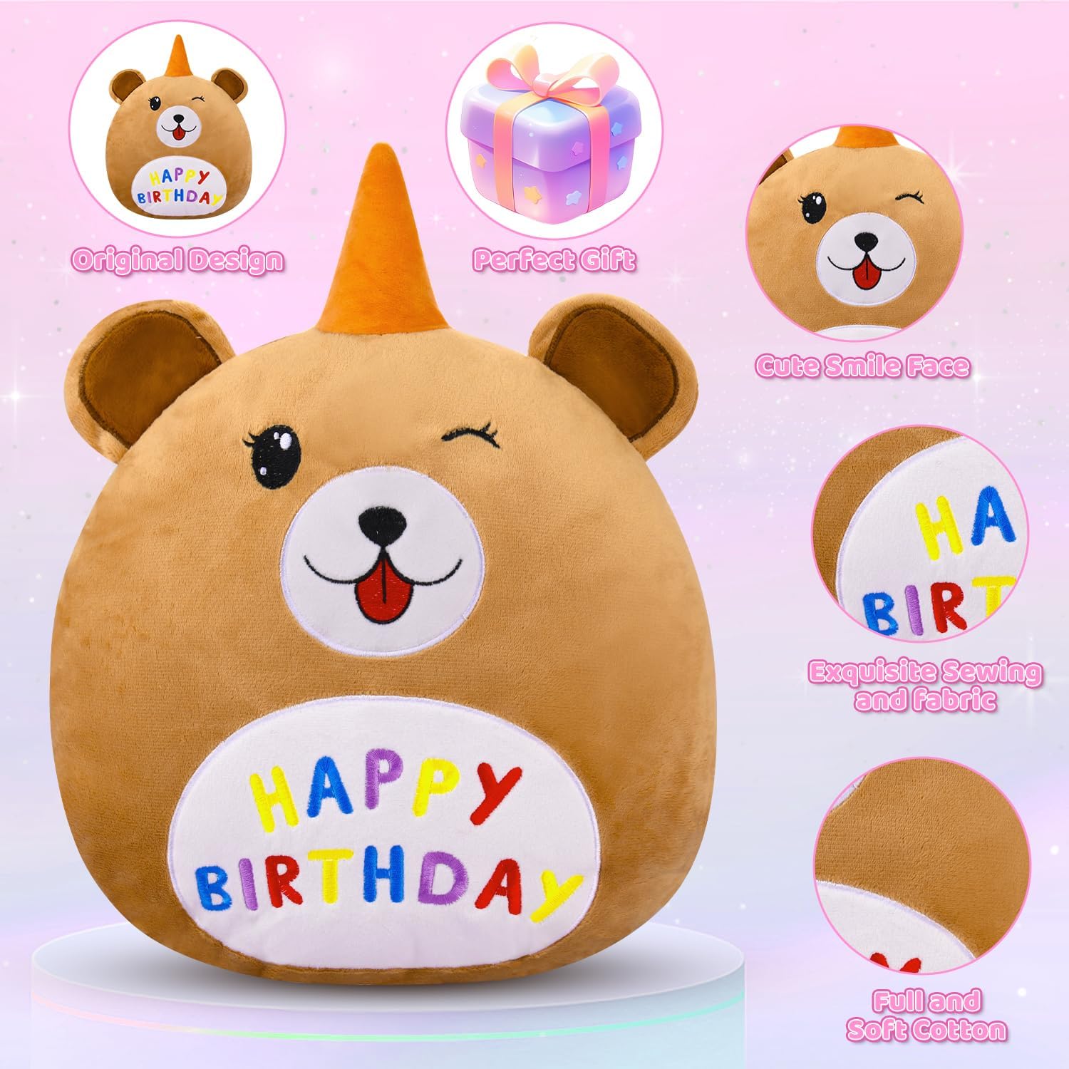 15 Un unique Dog Plush Pillow Cute Birthday Toy for Kids Adults
