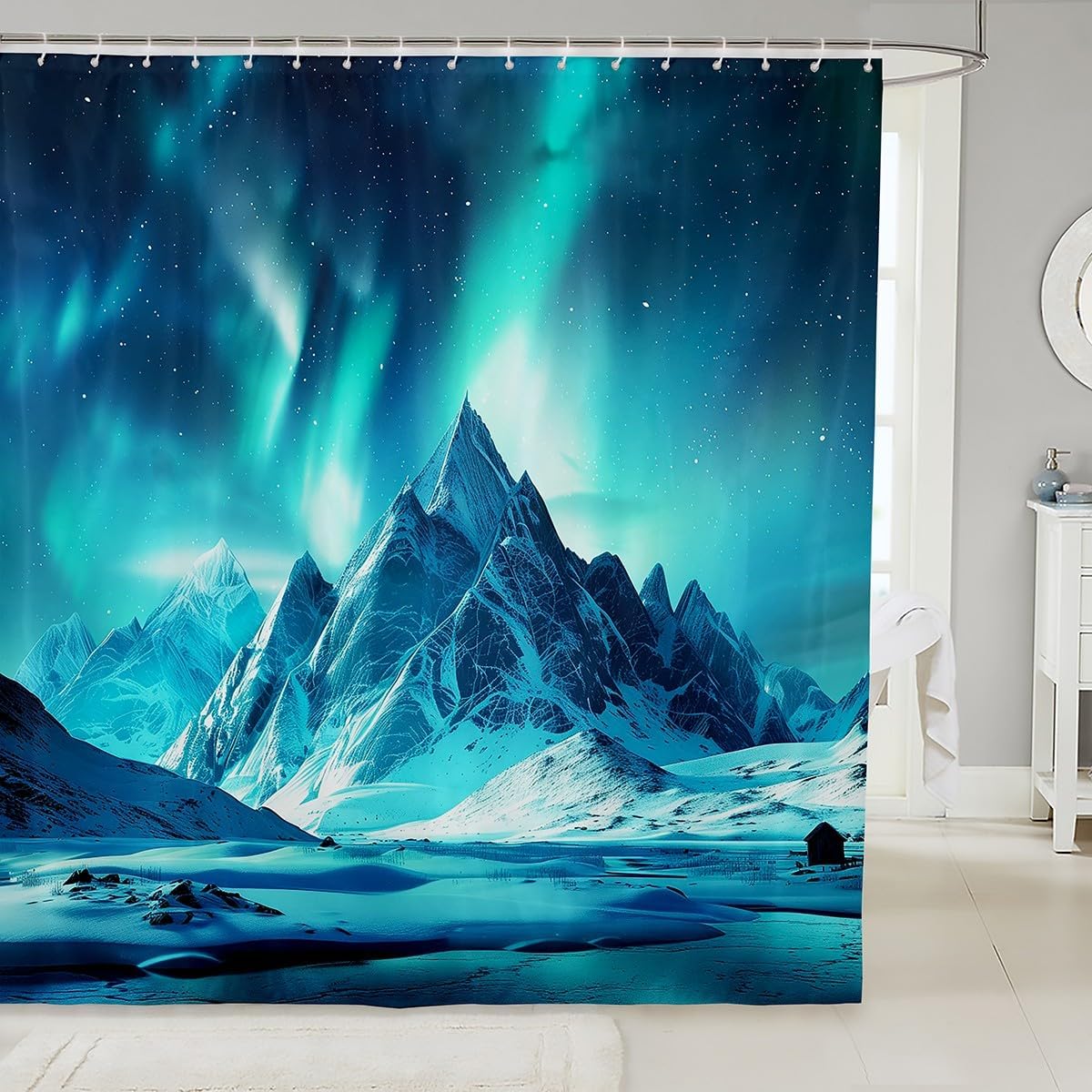 Northern Lights Kids Shower Curtain Set 72x72