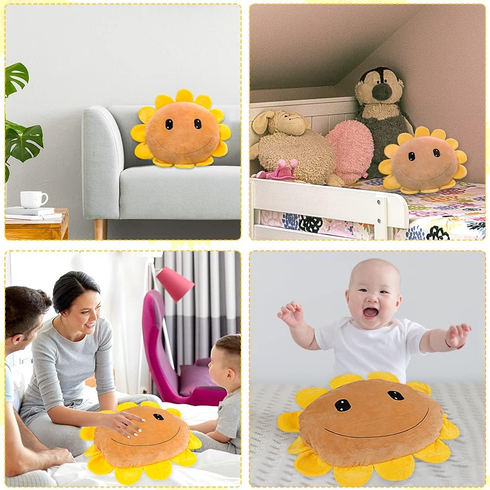 Sunflower Plush Pillow Perfect Hand Warmer Cozy Toy Doll for Sofa Bed