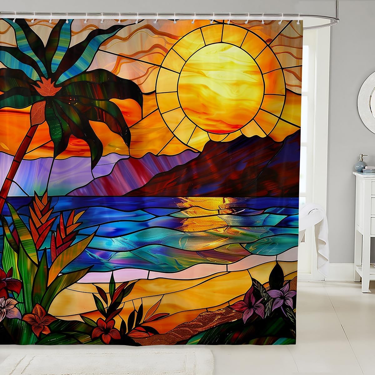 Perfect Summer Beach Kids Shower Curtains Adorable Bathroom Playful Design