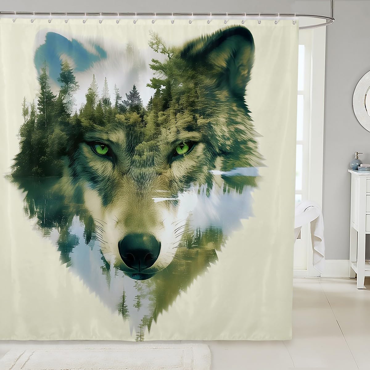 Feelyou Wolf Shower Curtain 72x72 Inches