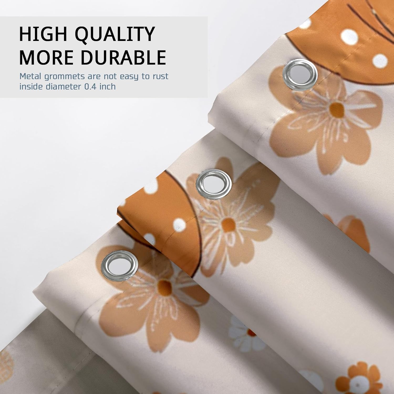 Fall Polka Pumpkin Shower Curtain Set