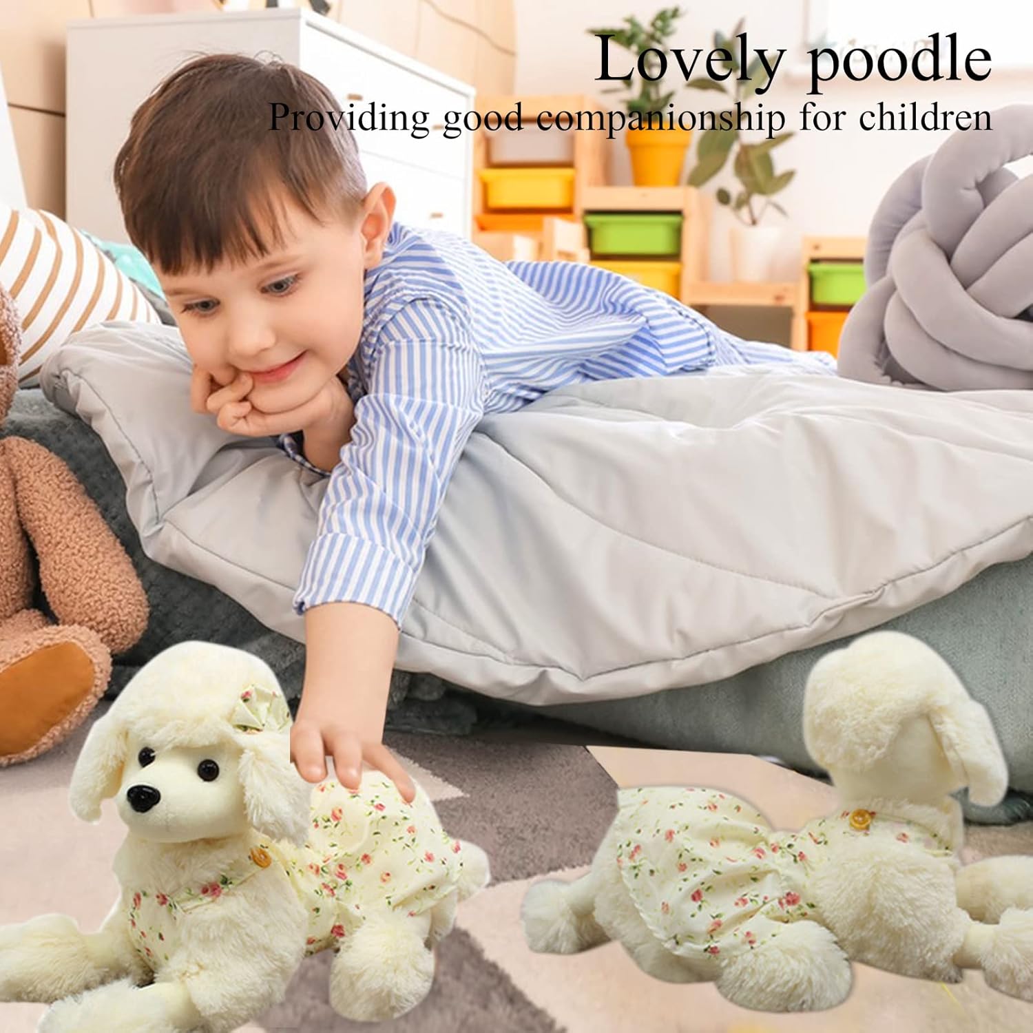 White Poodle Plush Toy for Kids