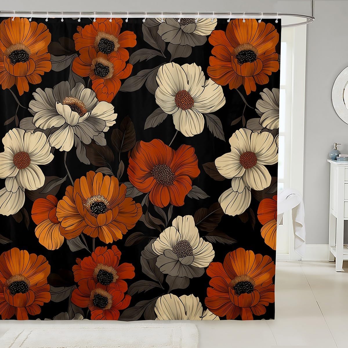 Erosebird Watercolor Floral Shower curtain