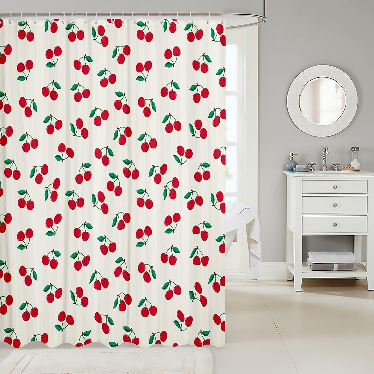 Feelyou Cherry Bath Curtain