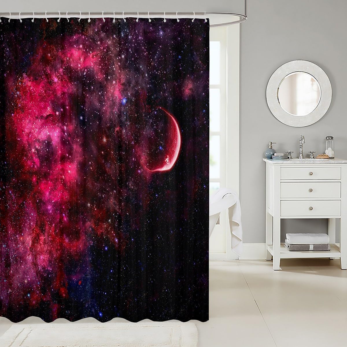 Starry Sky Kids Boho Development Washable shower curtains
