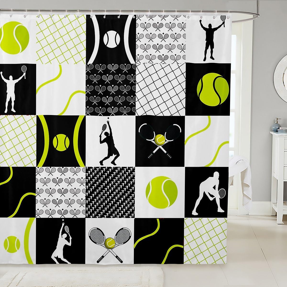 Feelyou Kids Tennis 72x72-in Bath Curtain Set