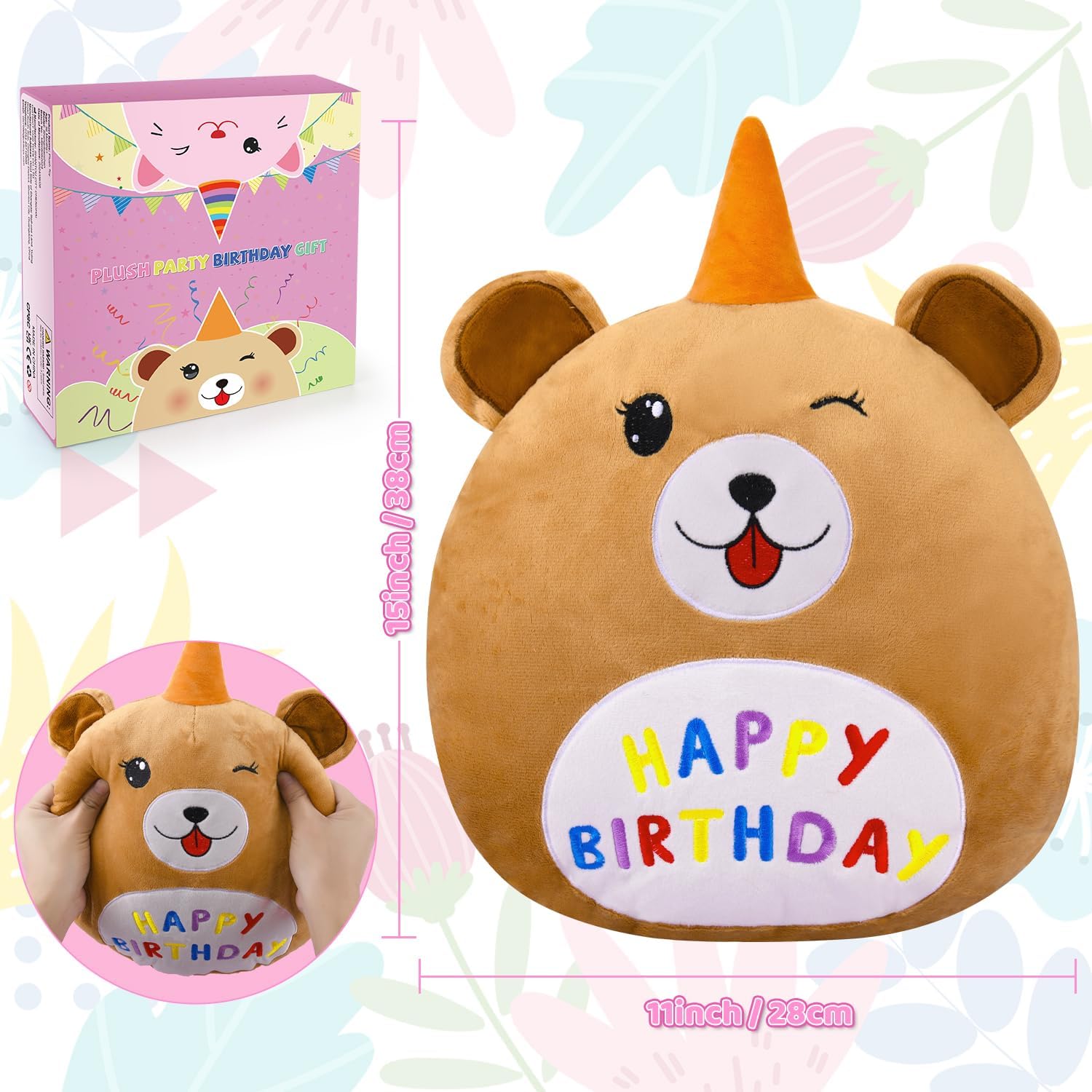 15 Un unique Dog Plush Pillow Cute Birthday Toy for Kids Adults