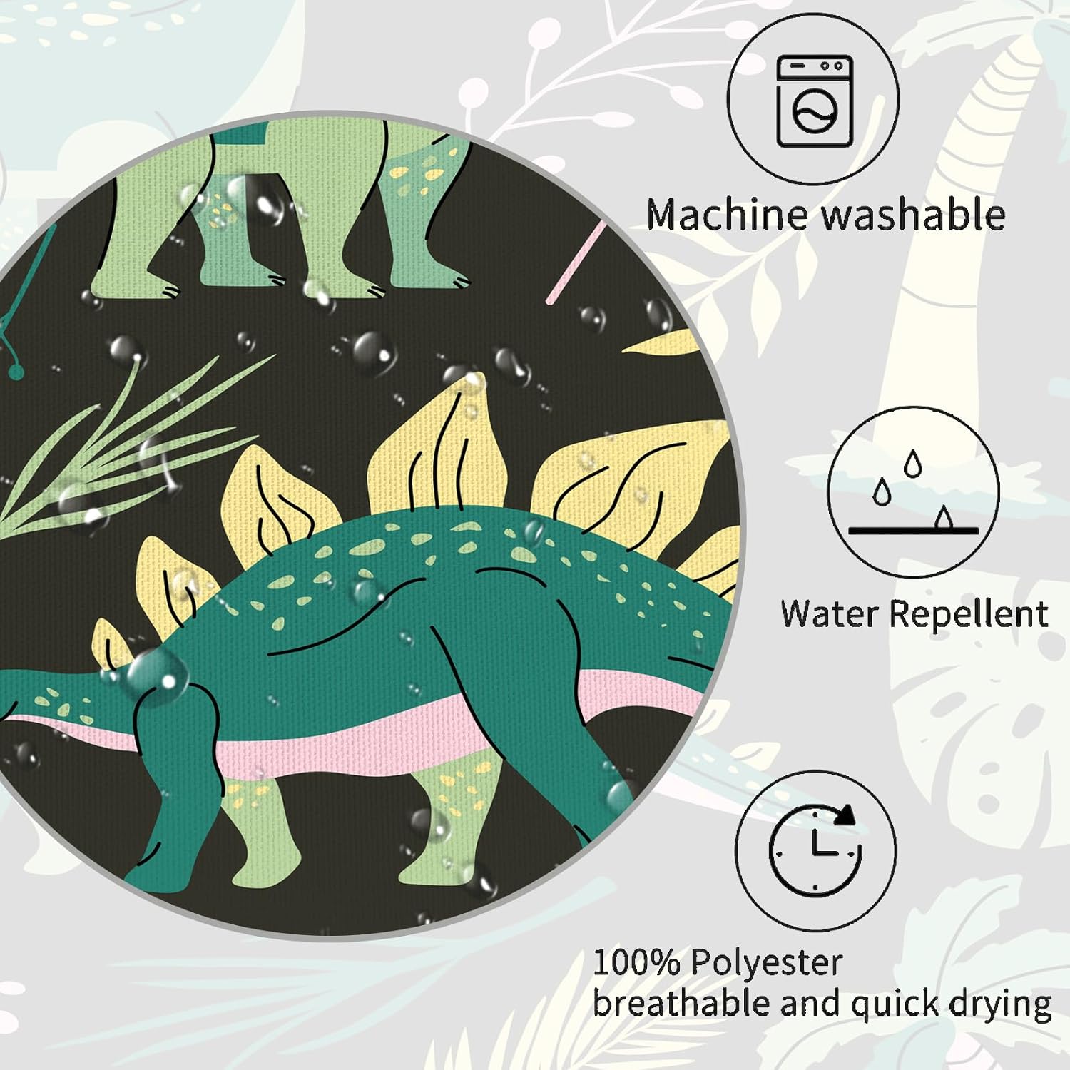 Fun Dinosaur Shower Curtain