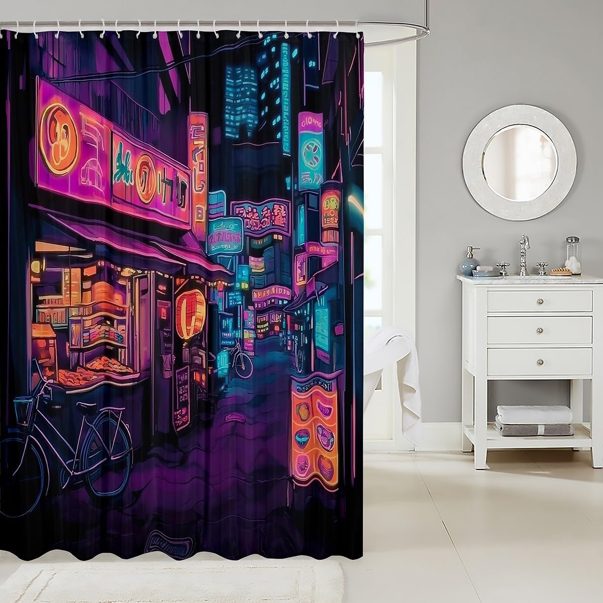 Feelyou Anime Bath Curtain Set