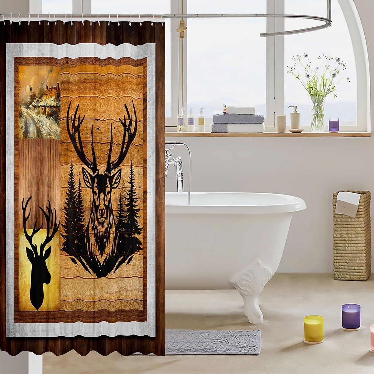 Deer Hunting Bathroom Shower Curtain