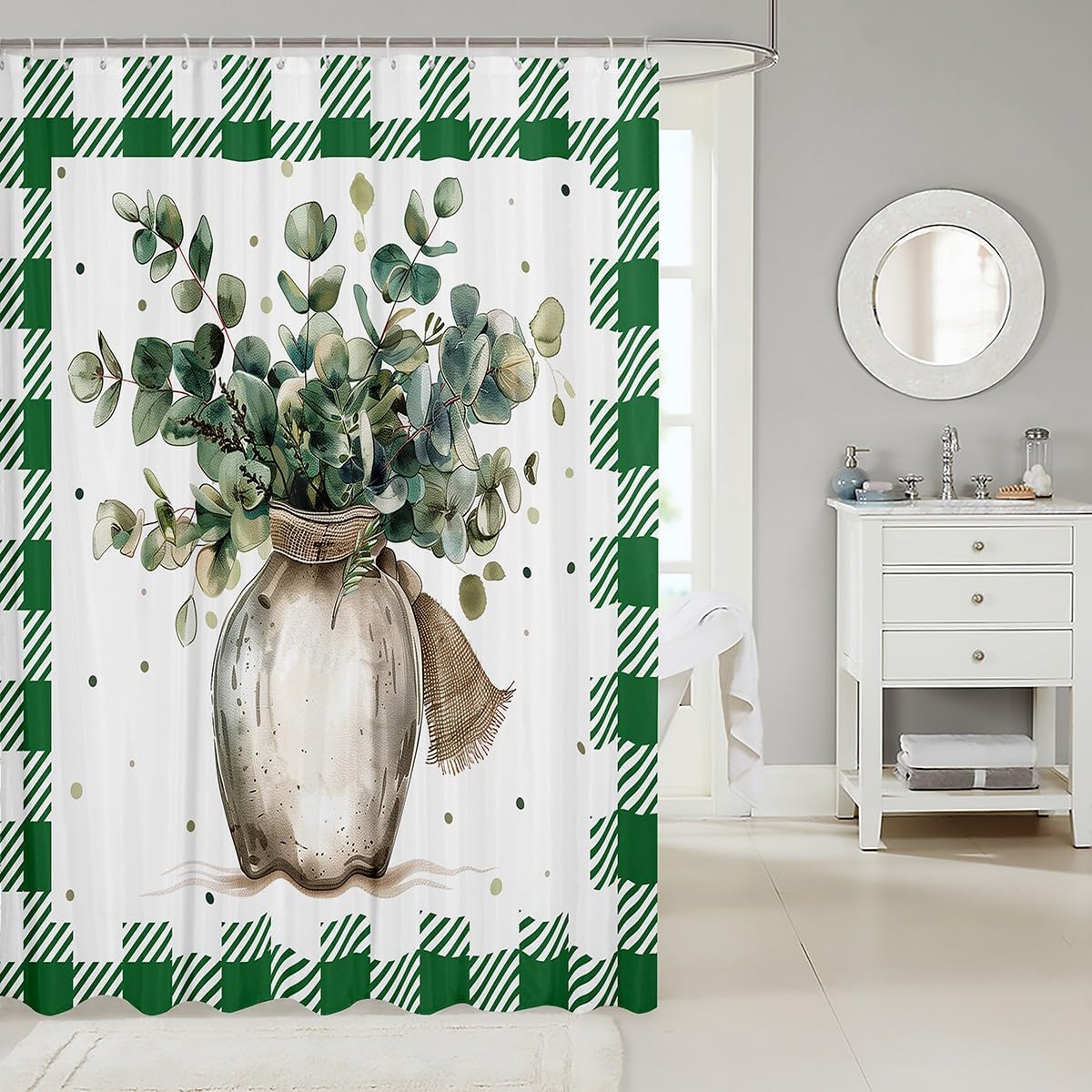 Feelyou Campanula Bath Curtain 72x72 - Pure Design for Your Bathroom