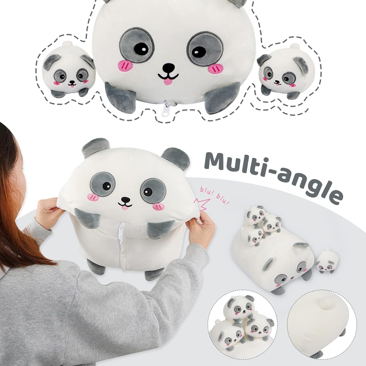 AIXINI Cute Panda Mommy Stuffed Animal