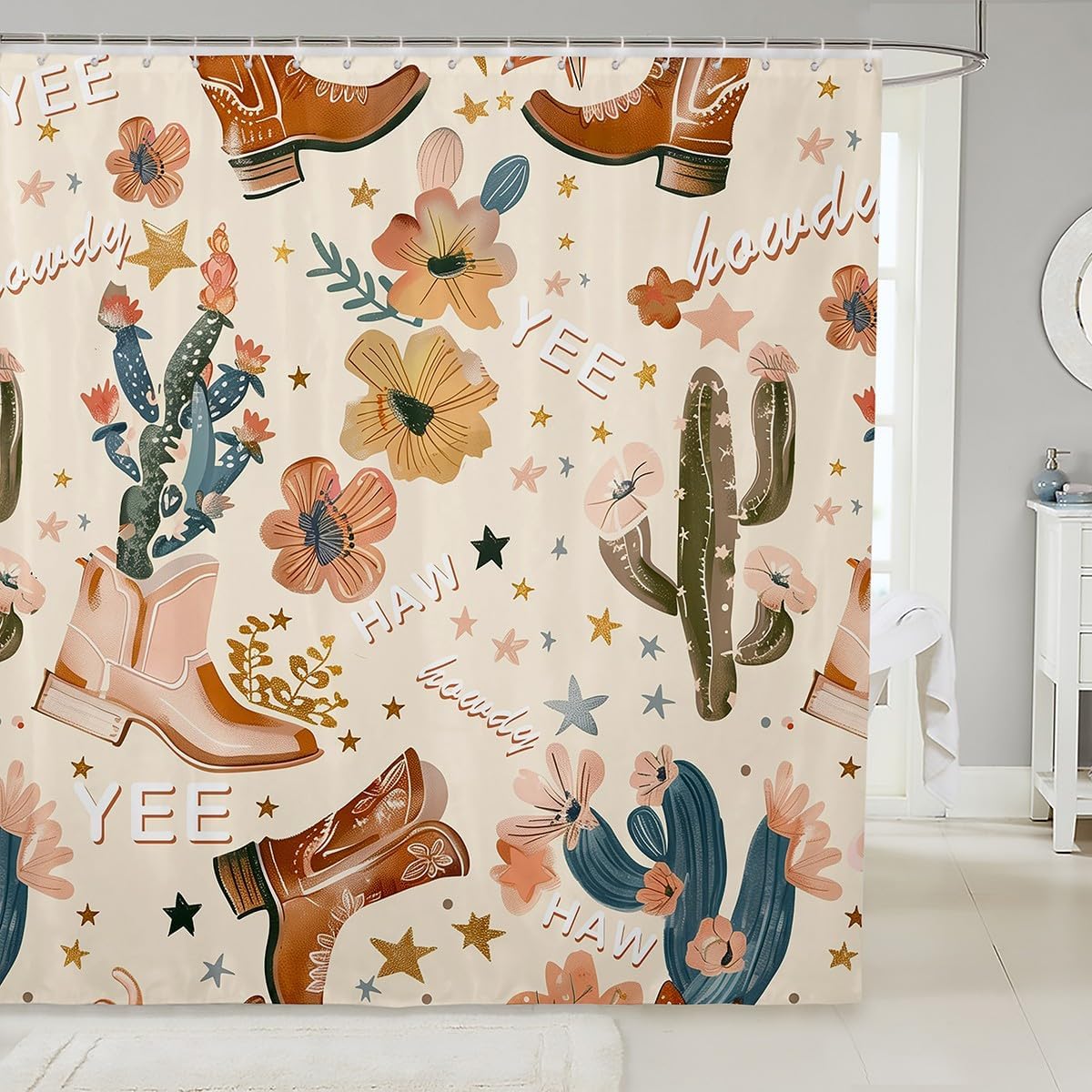 Manfei Cowboy Shower Curtains