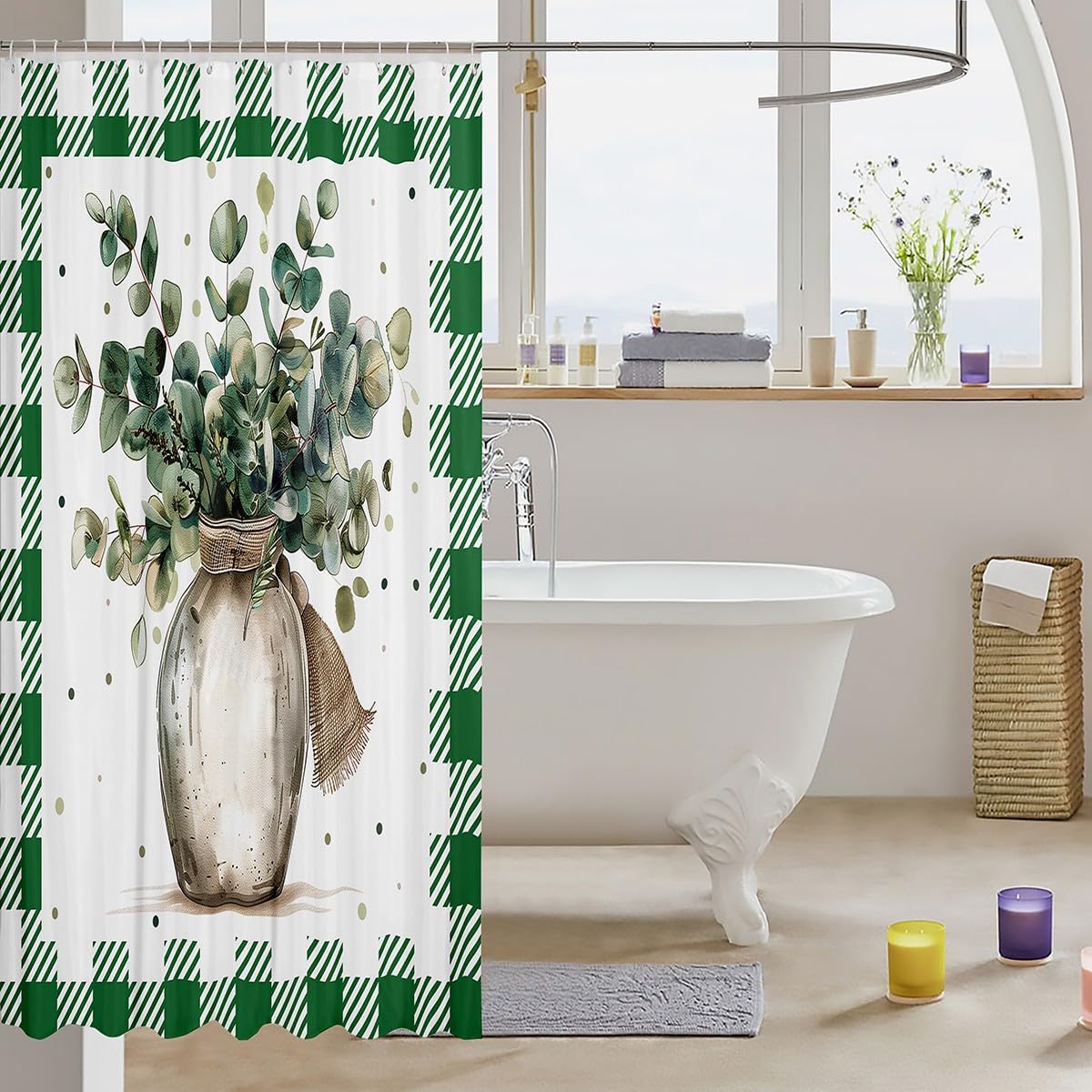 Feelyou Campanula Bath Curtain 72x72 - Pure Design for Your Bathroom