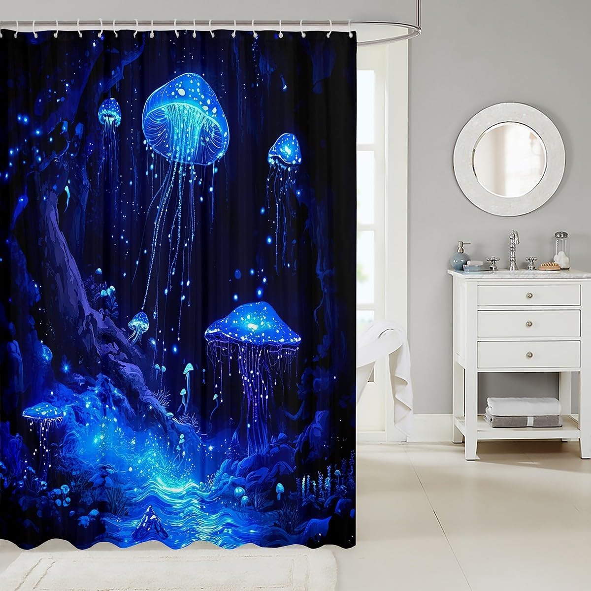 Fun Jellyfish Shower Curtain for Kids