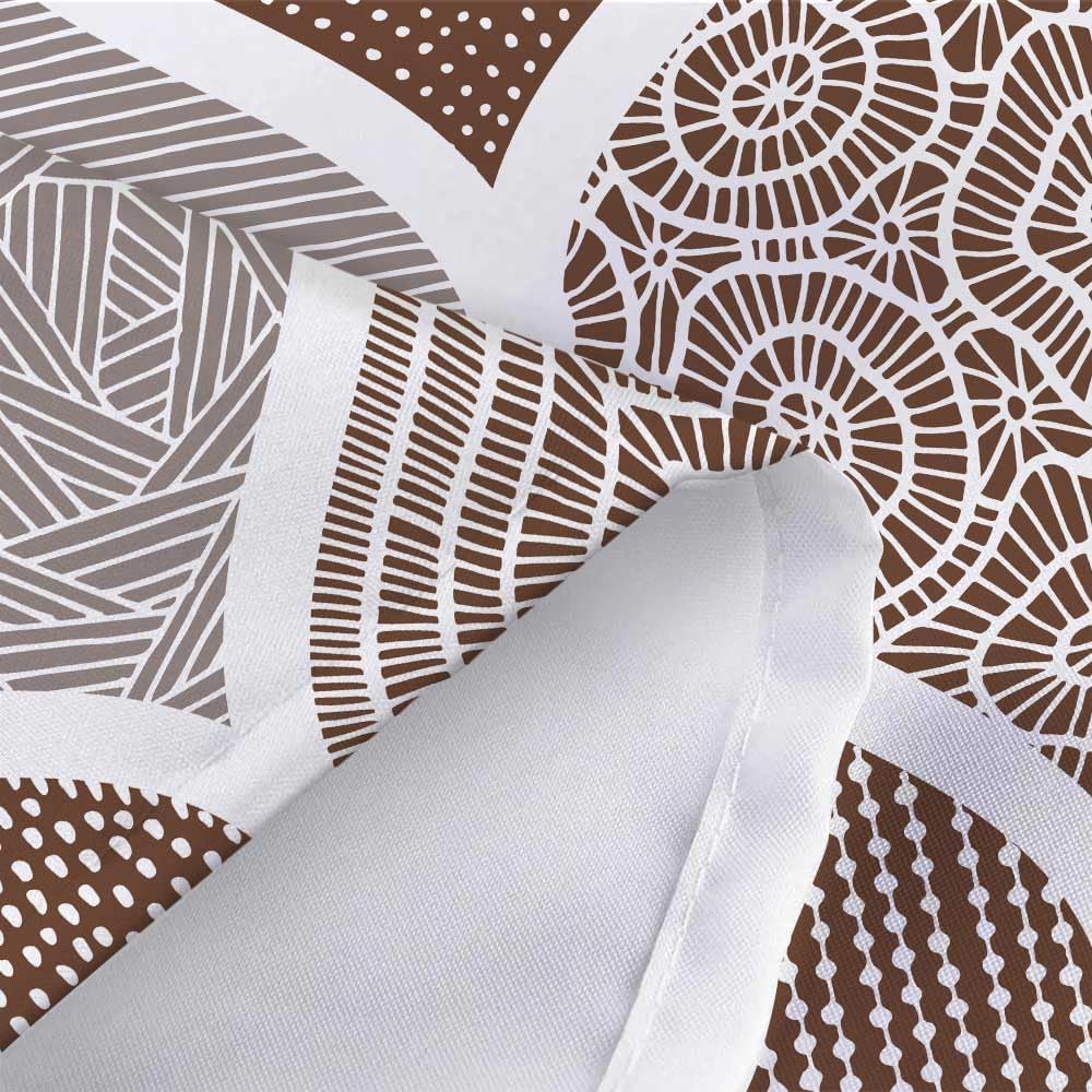 JAWO Retro Bohemian Shower Curtain Set - Tan Grey 72X75 Inch