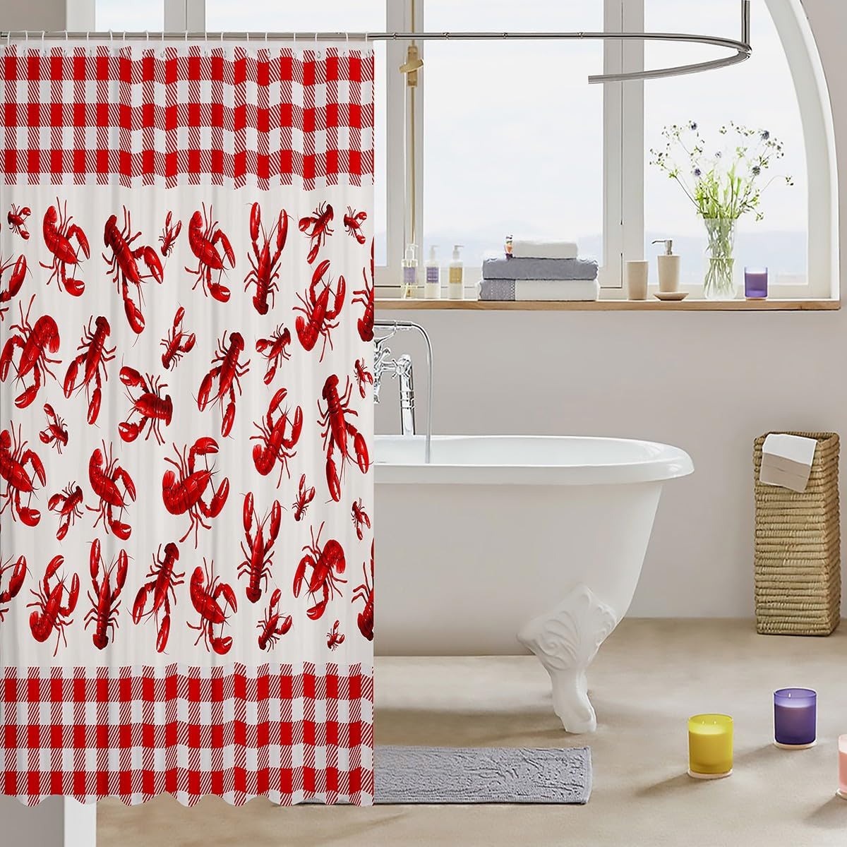 Feelyou 72x72 Crawfish Shower Curtain Style and Function in One