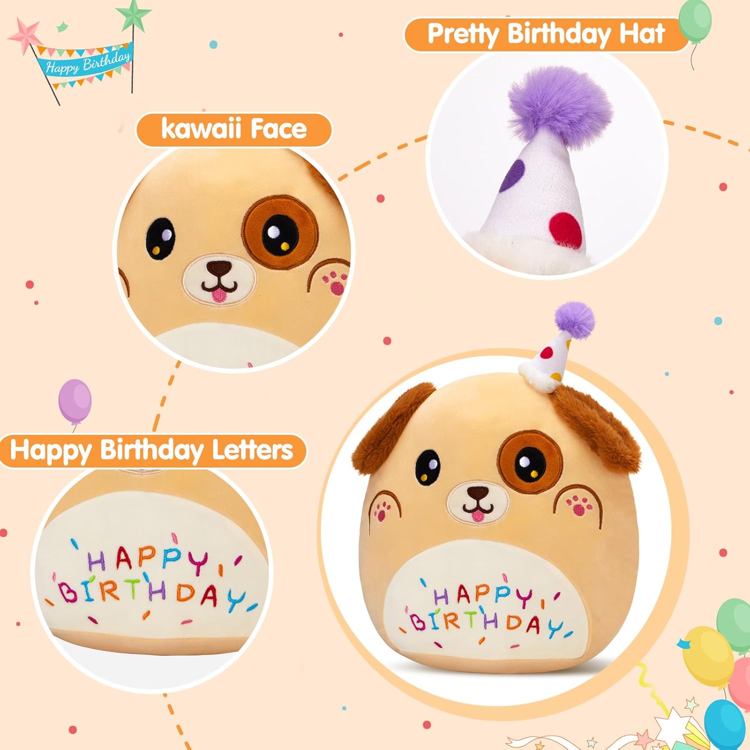 14 Happy Puppy Plush Pillow