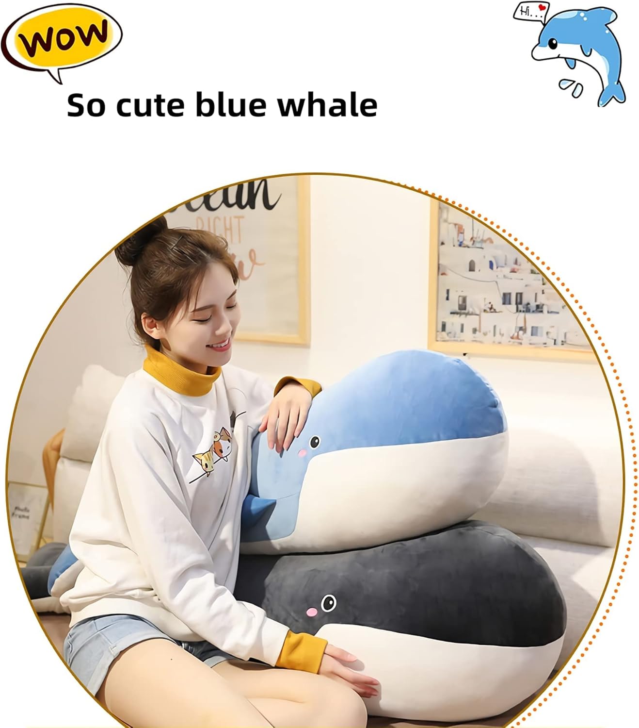 Perfect Cuddle Companion Blue Whale Plush Toy