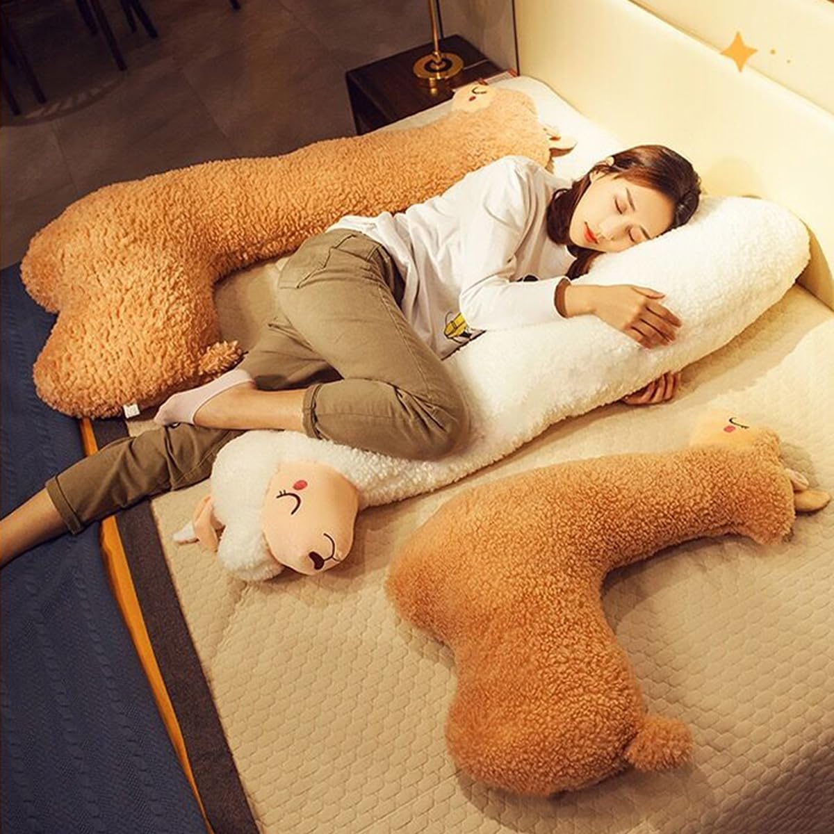 Hofun4U Alpaca Plush Pillow