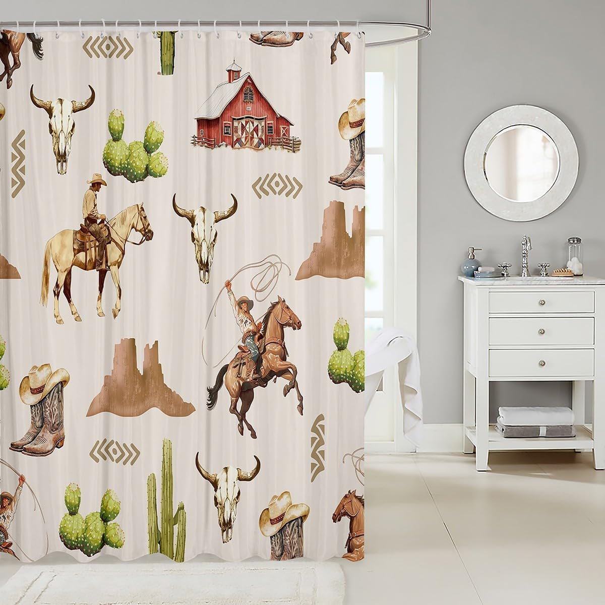 Boho Kids Fun Bath Curtain Set