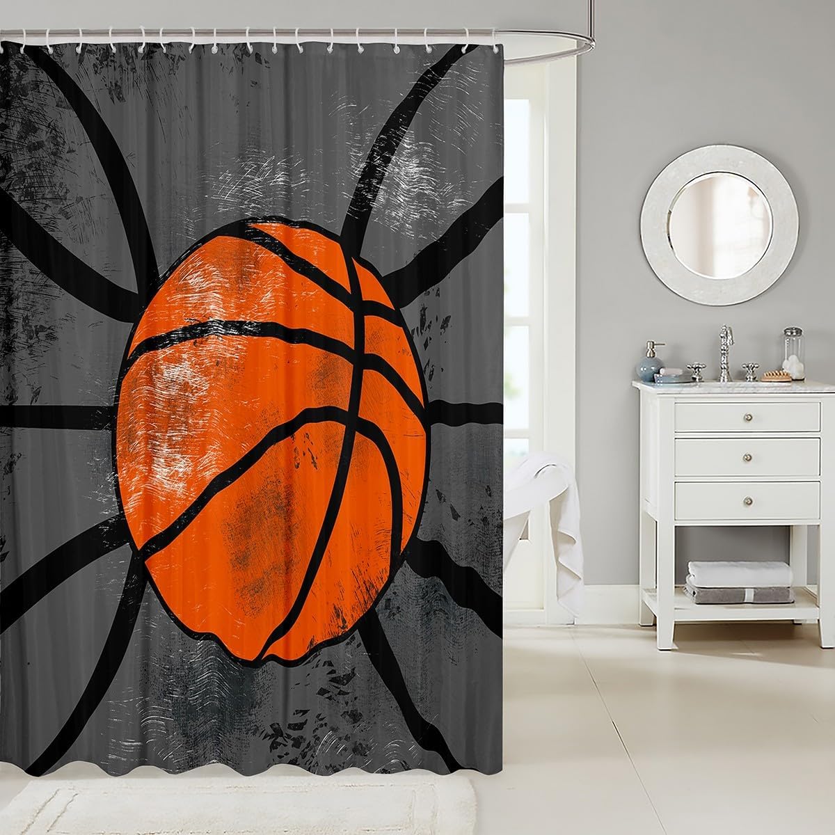 Feelyou Basketball 72x72 shower curtain Boys Girls Kids