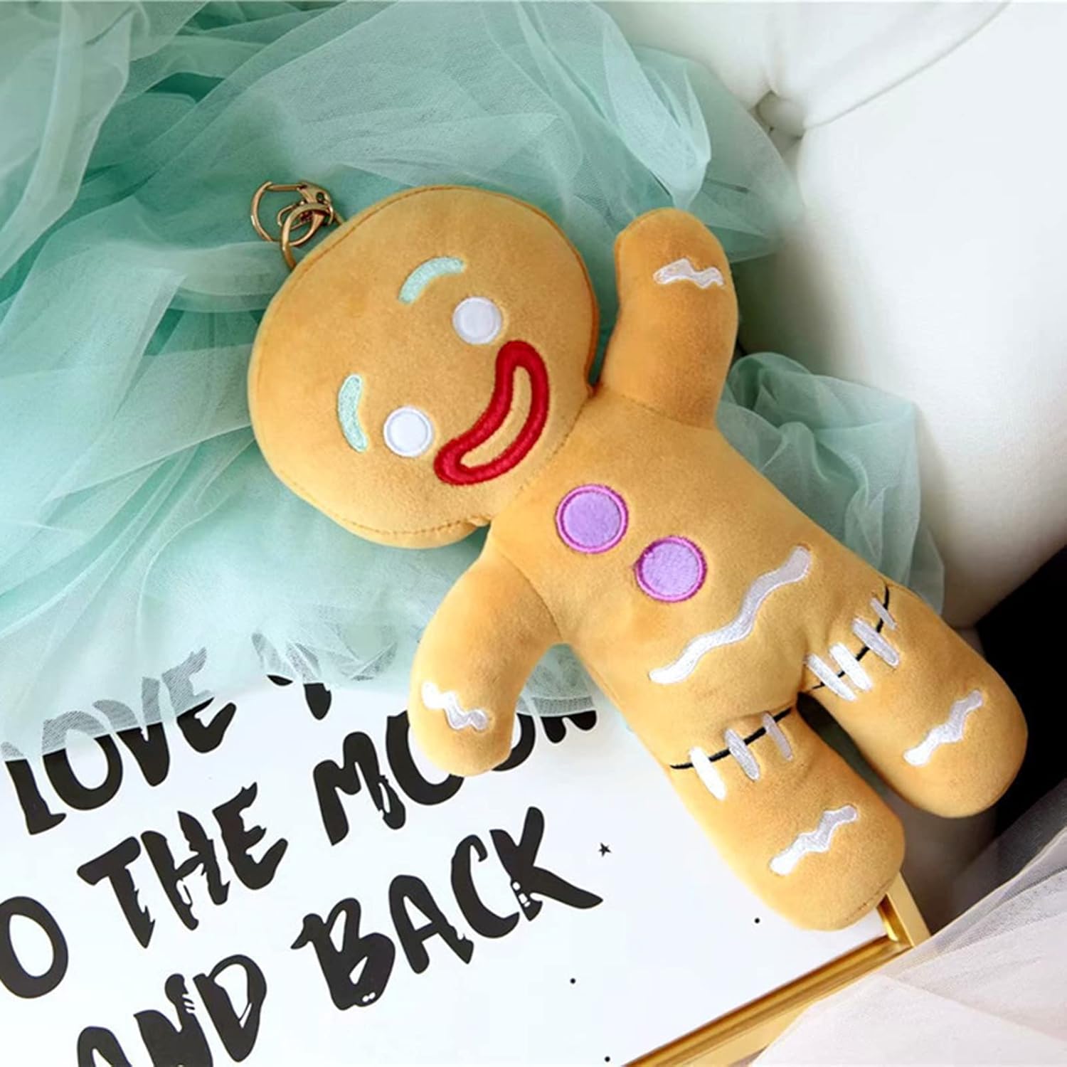 Walbest Gingerbread Man Plush Toy Christmas Decor Throw Pillow