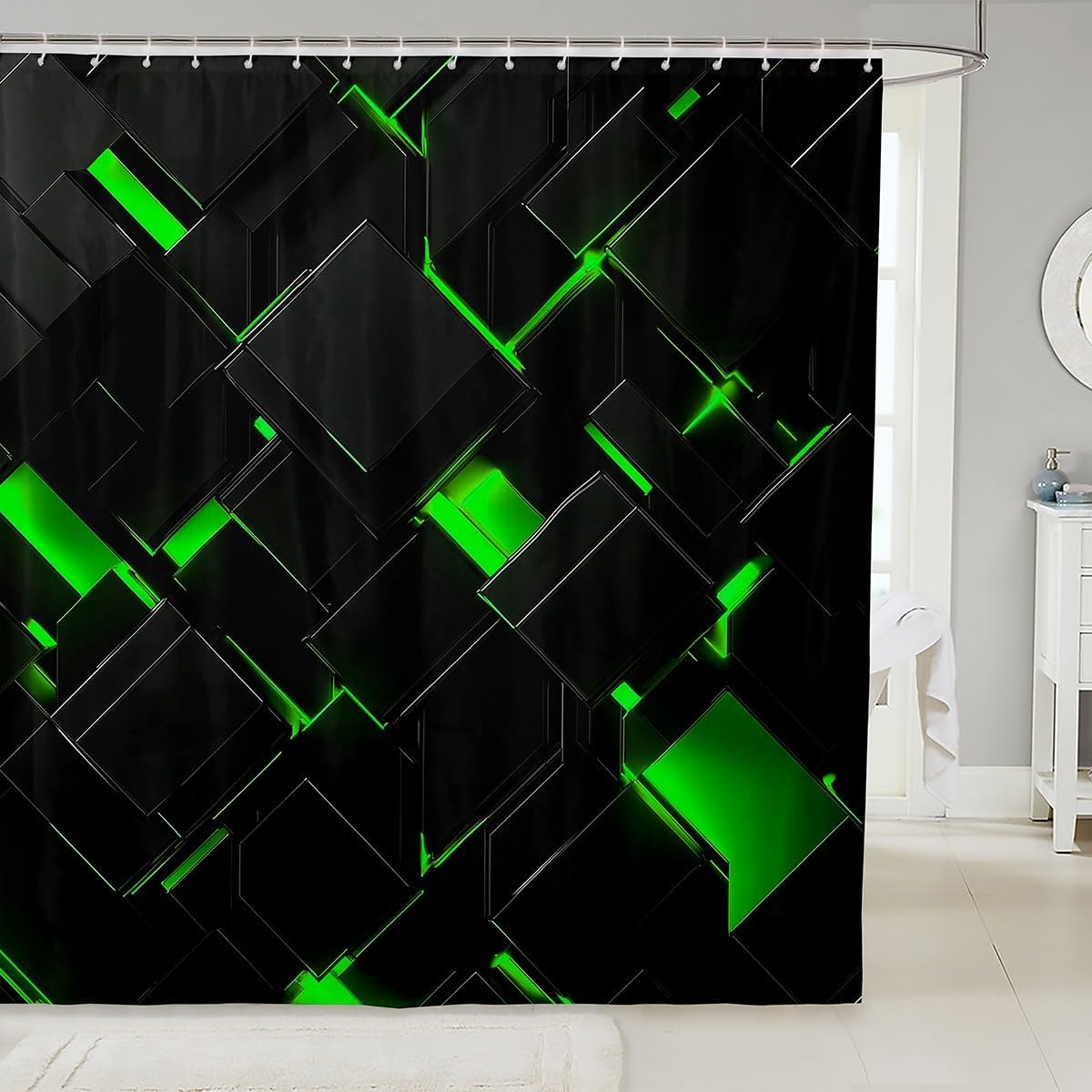 Geometric Bathroom Shower Curtain