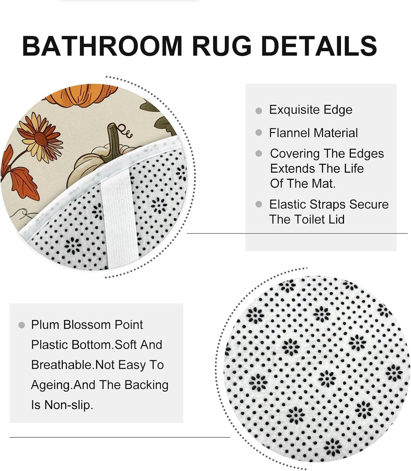 Autumn-themed shower curtain set for home decor
