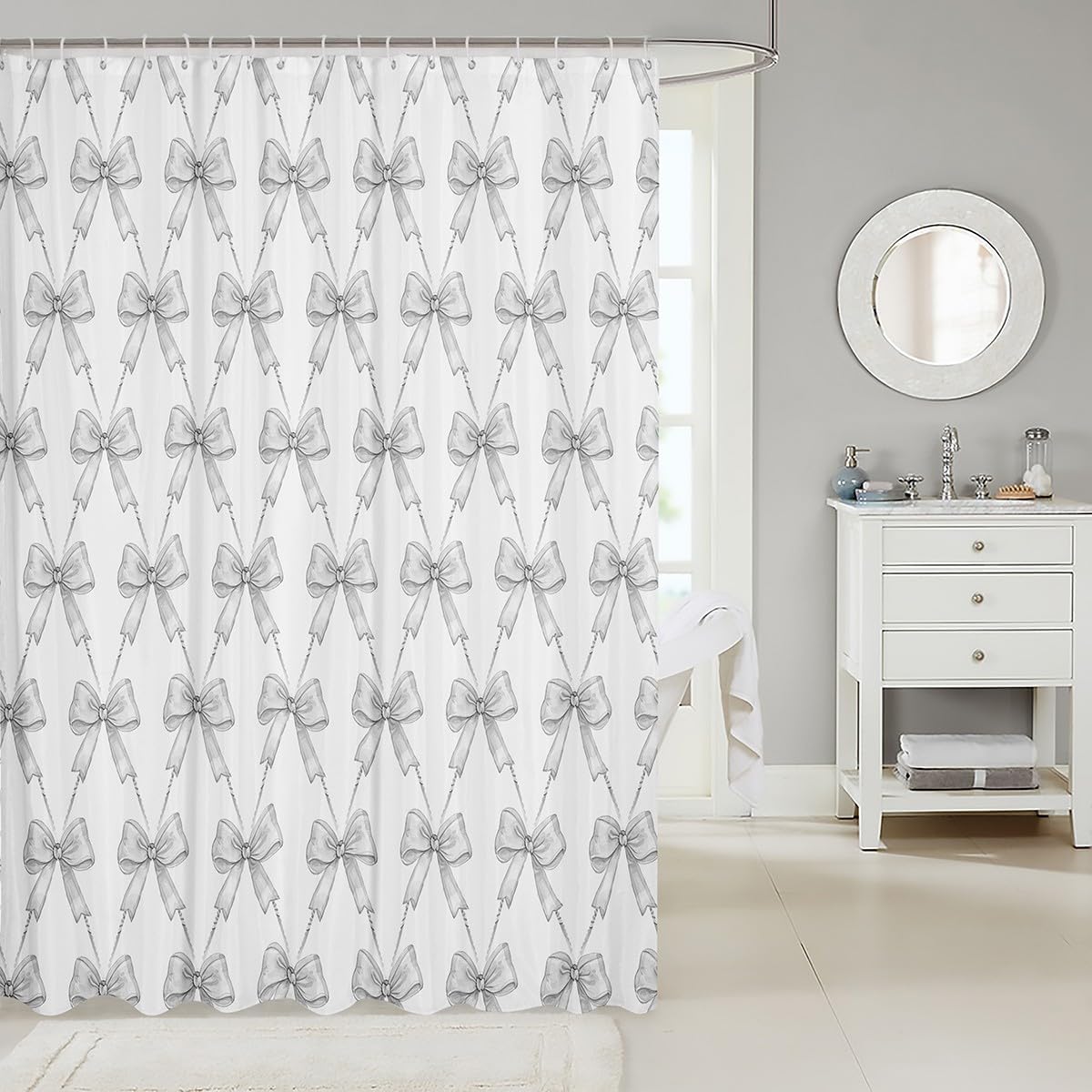 Gray Bow Bath Set -je Howell