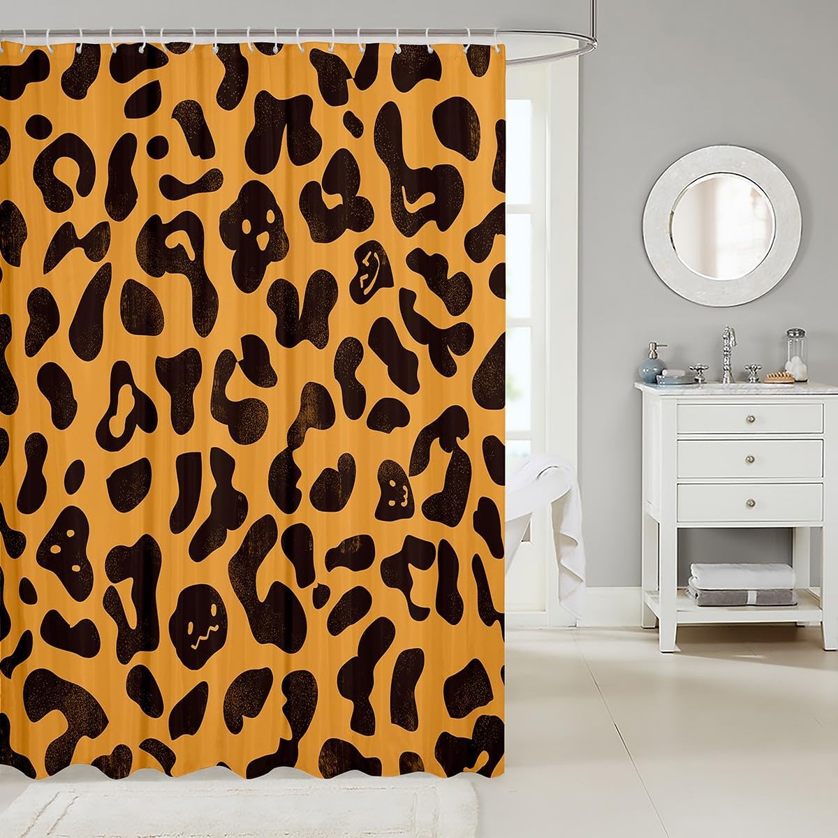 Feelyou Fun Animal Print Shower Curtain for Kids