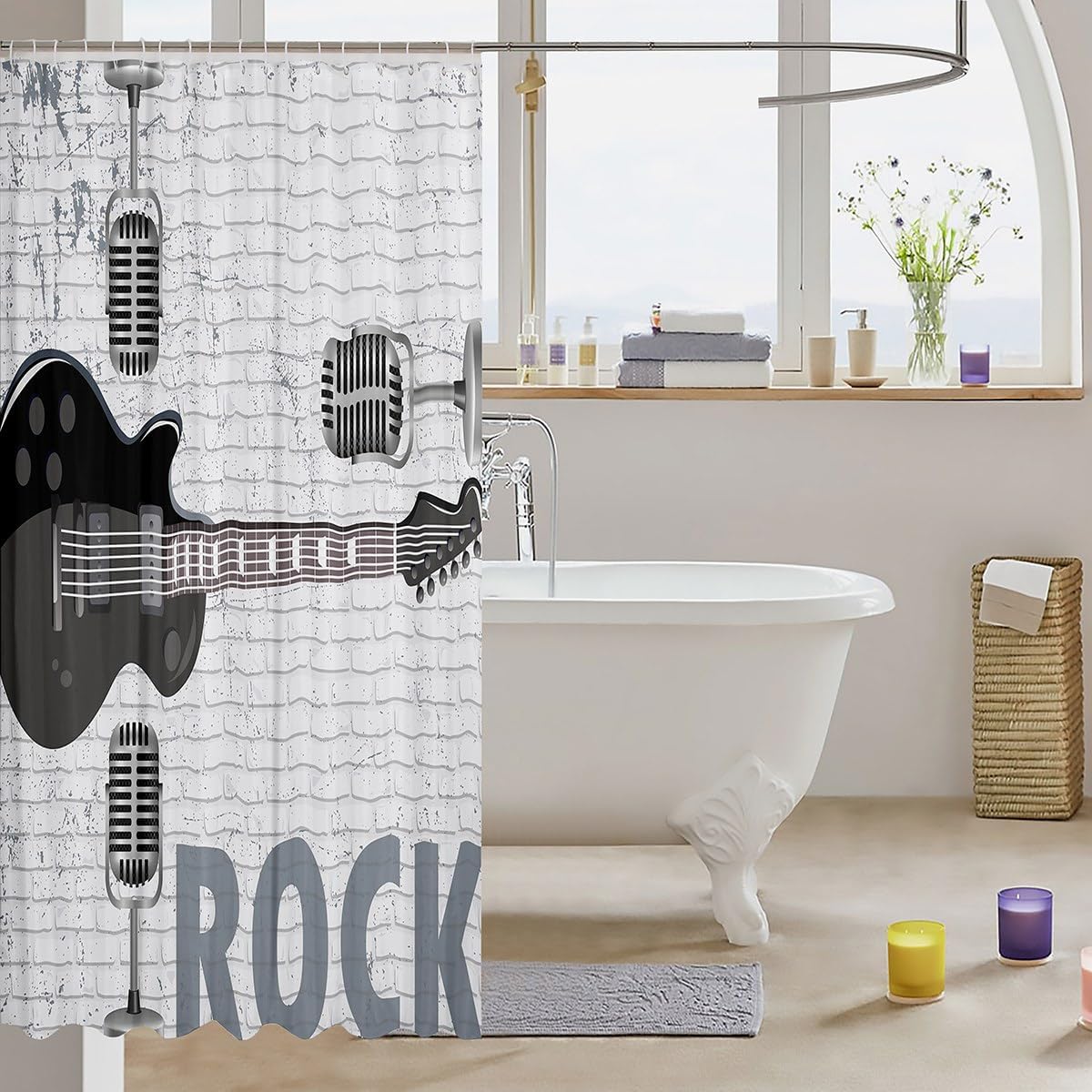 Rock n Roll Kids Shower Curtains