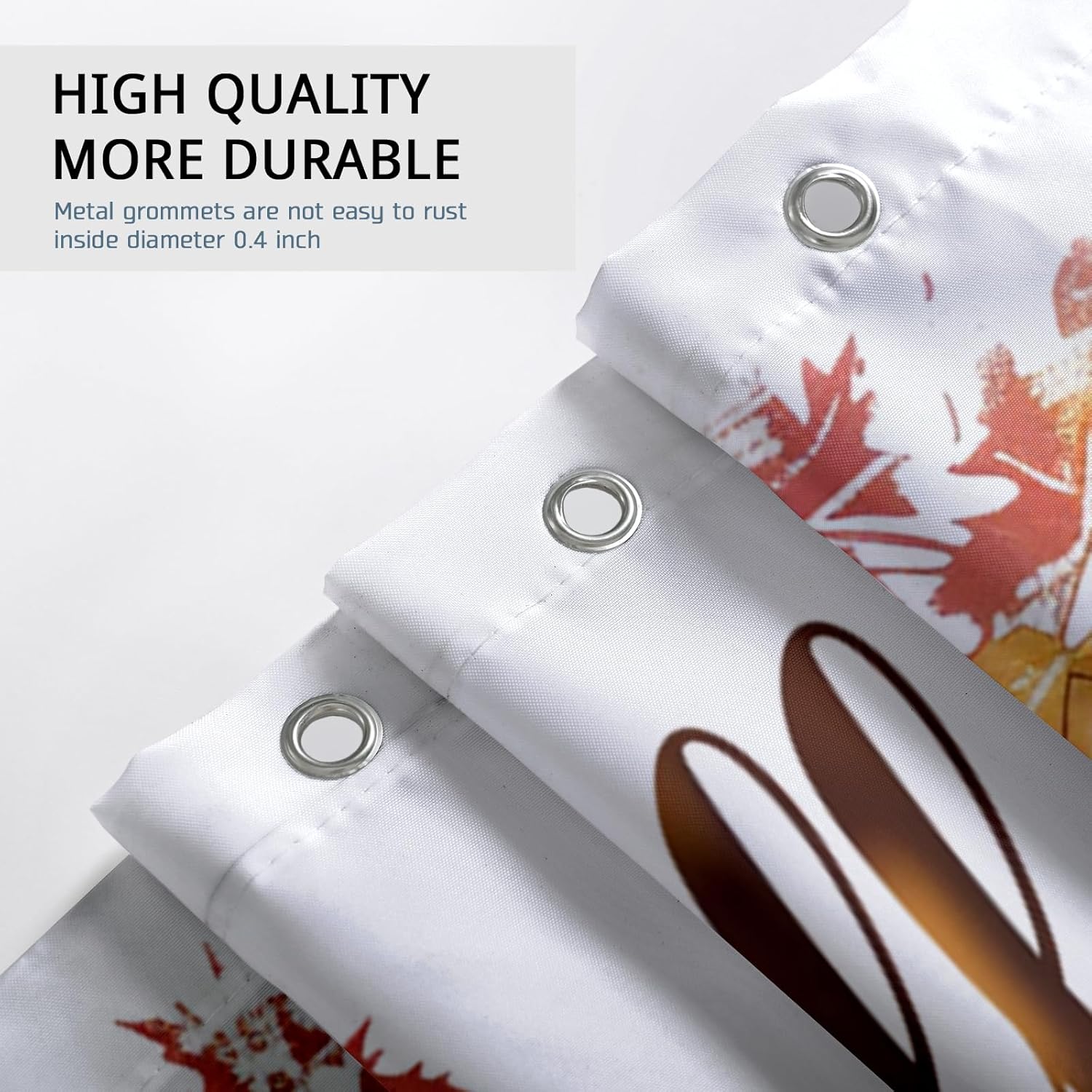 Fall Kawaii Truck Shower Curtain Set 72x72 Autumn Cartoon for the bathroom