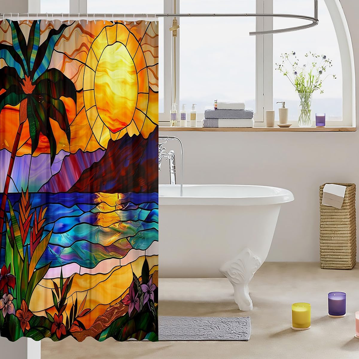 Perfect Summer Beach Kids Shower Curtains Adorable Bathroom Playful Design