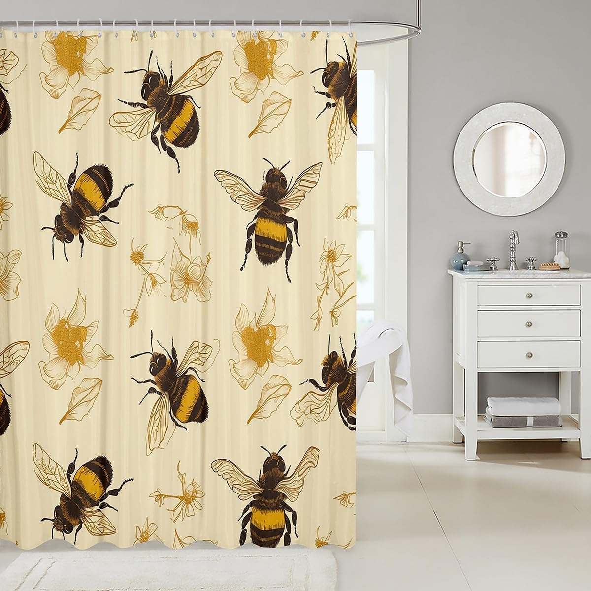 Kids Honeycomb Shower Curtain