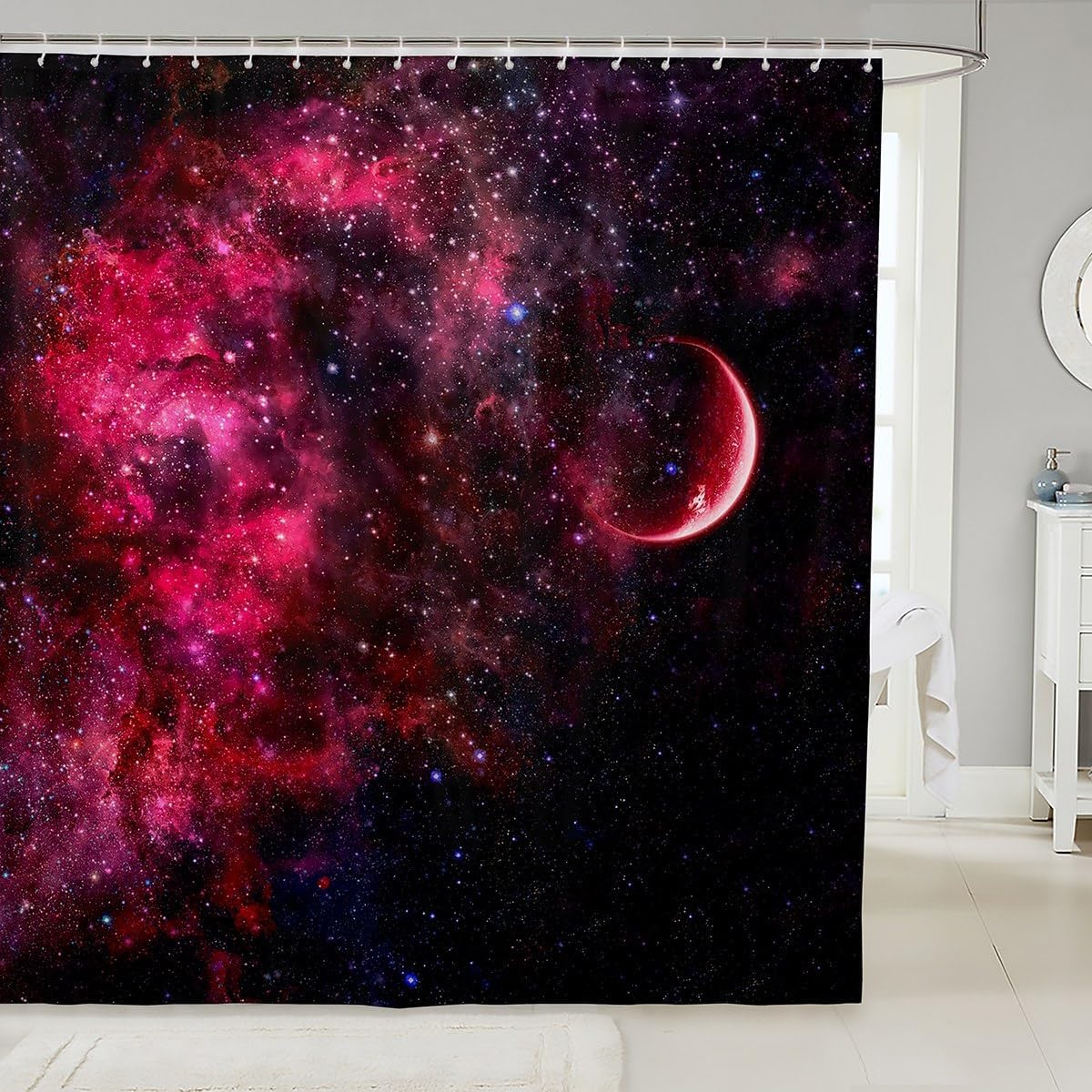 Starry Sky Kids Boho Development Washable shower curtains