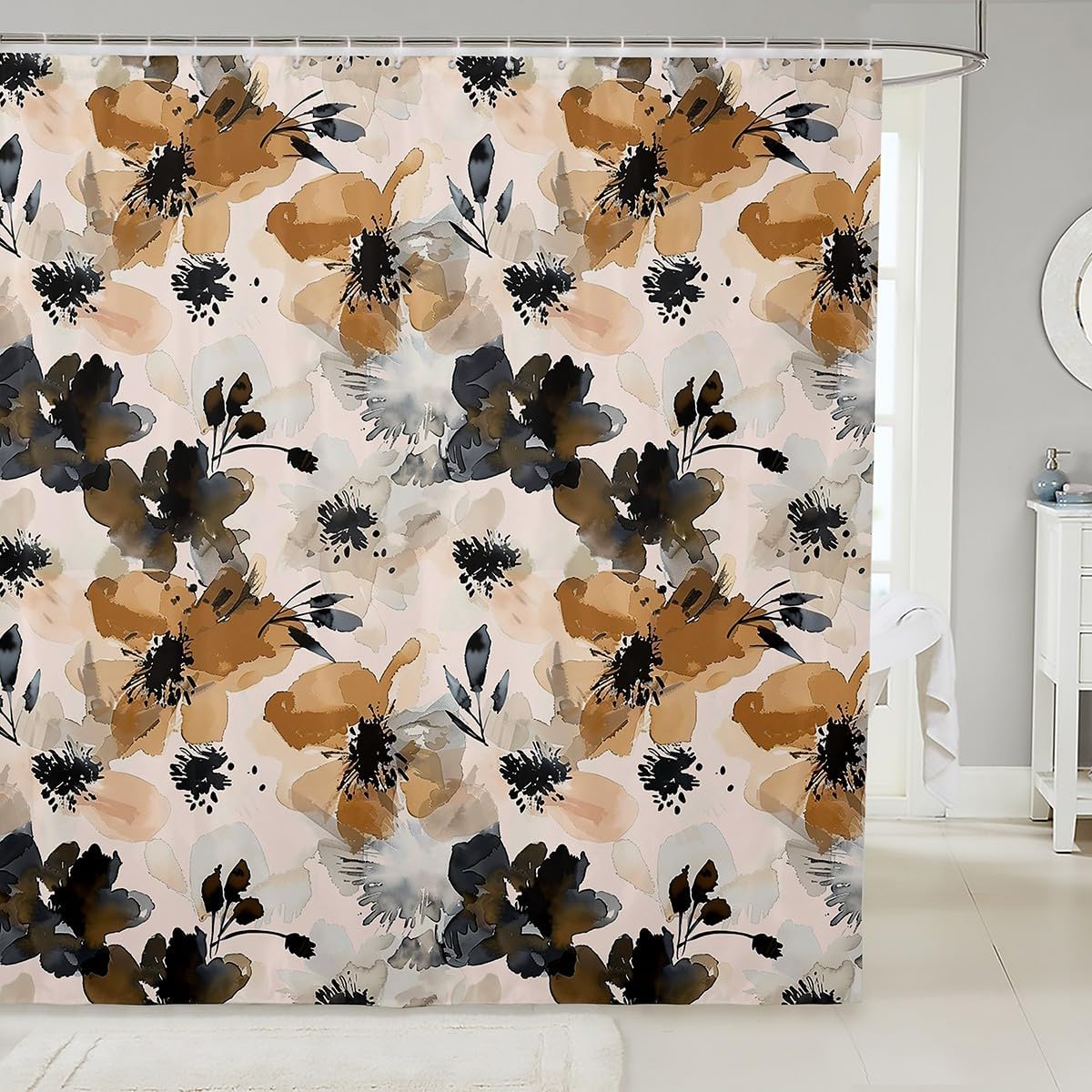 Feelyou Tie Dye Shower Curtain Set Modern Patterns for Your Bathroom