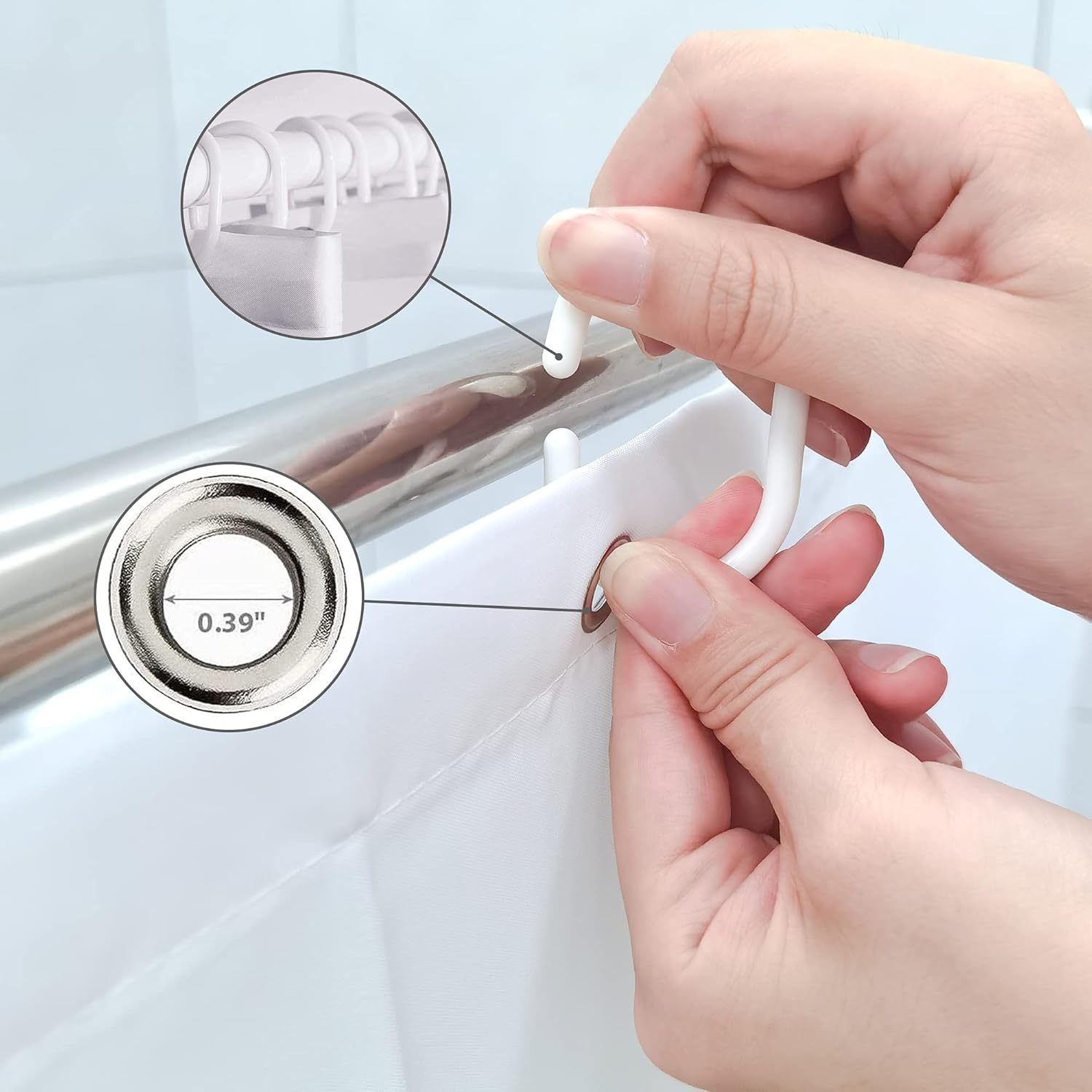 KOMLLEX Cute Mid Century Shower Curtain Set for Modern Aesthetics