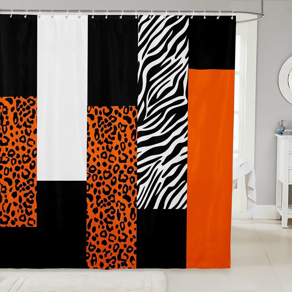 Feelyou Animal Print Bath Curtain Set 72x78