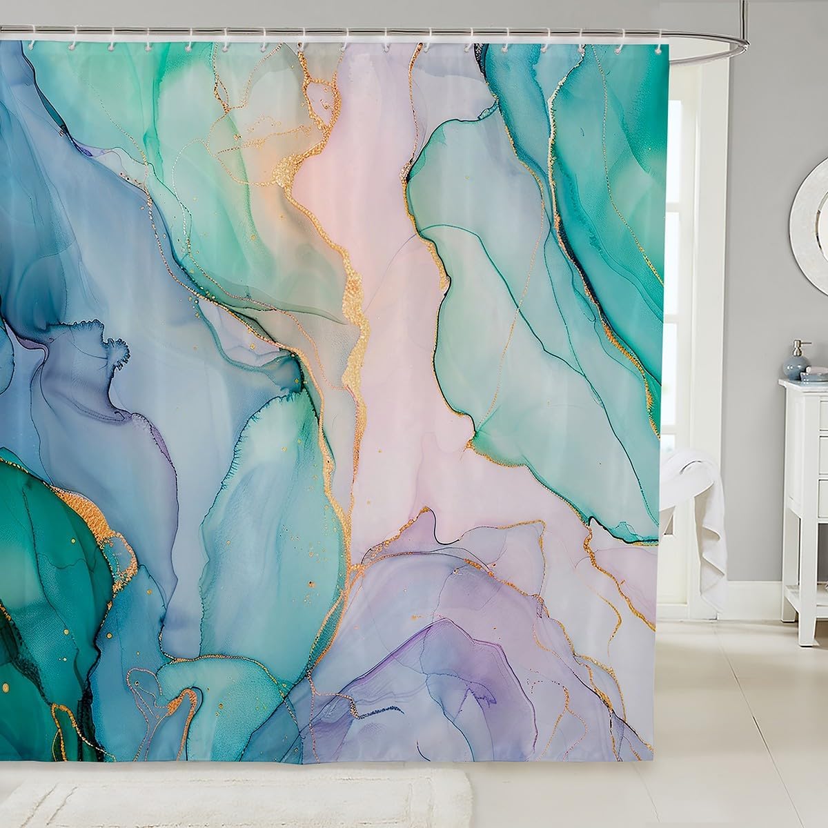 Feelyou 72 Marble Bath Curtain
