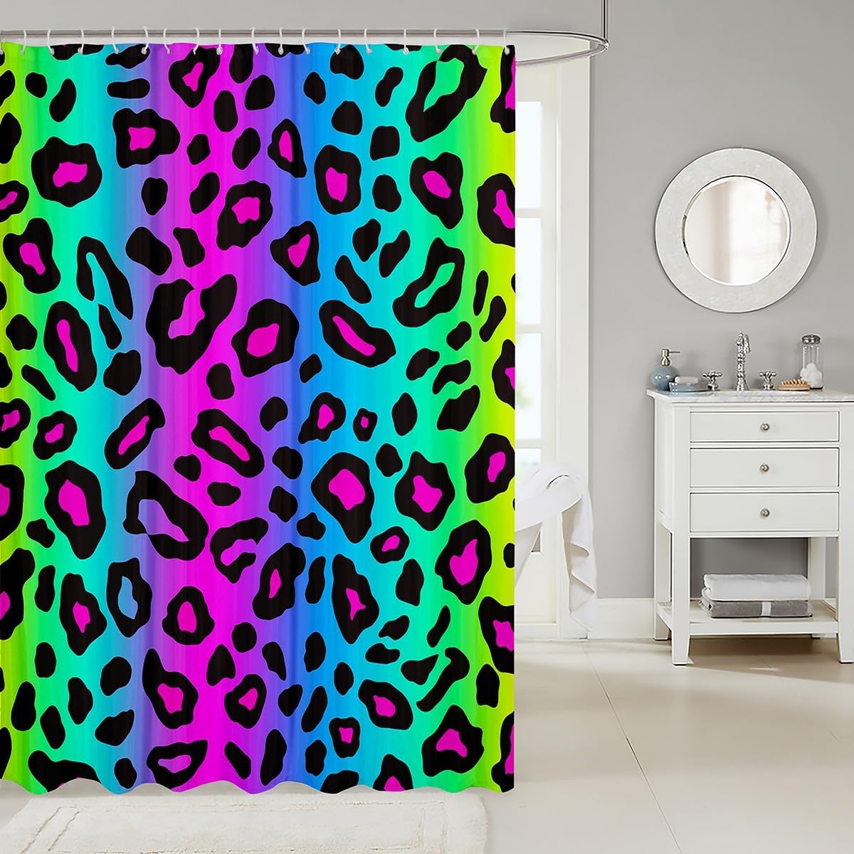 Manfei Kids Leopard Shower Curtains