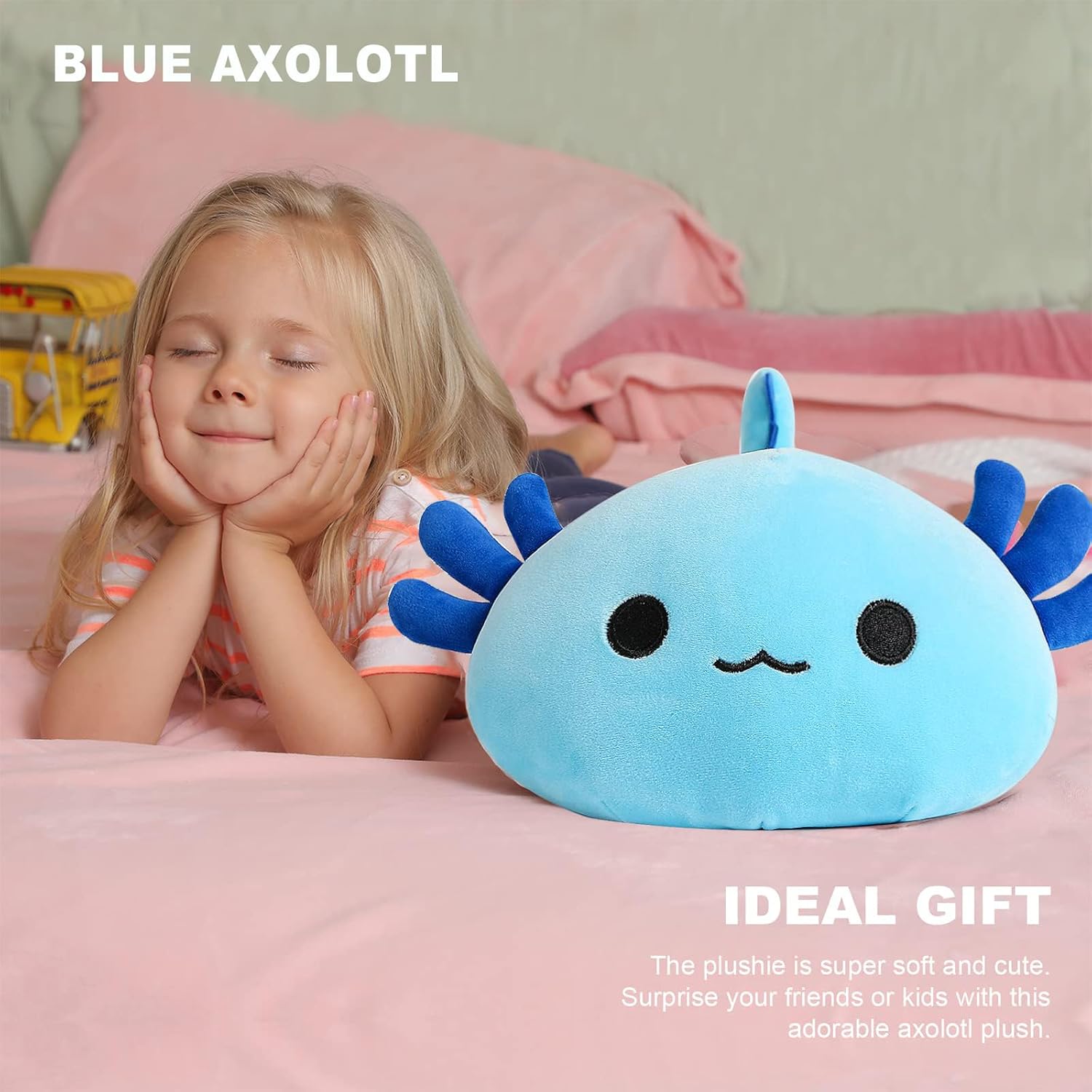Onsoyours Blue Axolotl Plush Pillow 19 Inch Cute Stuffed Animal