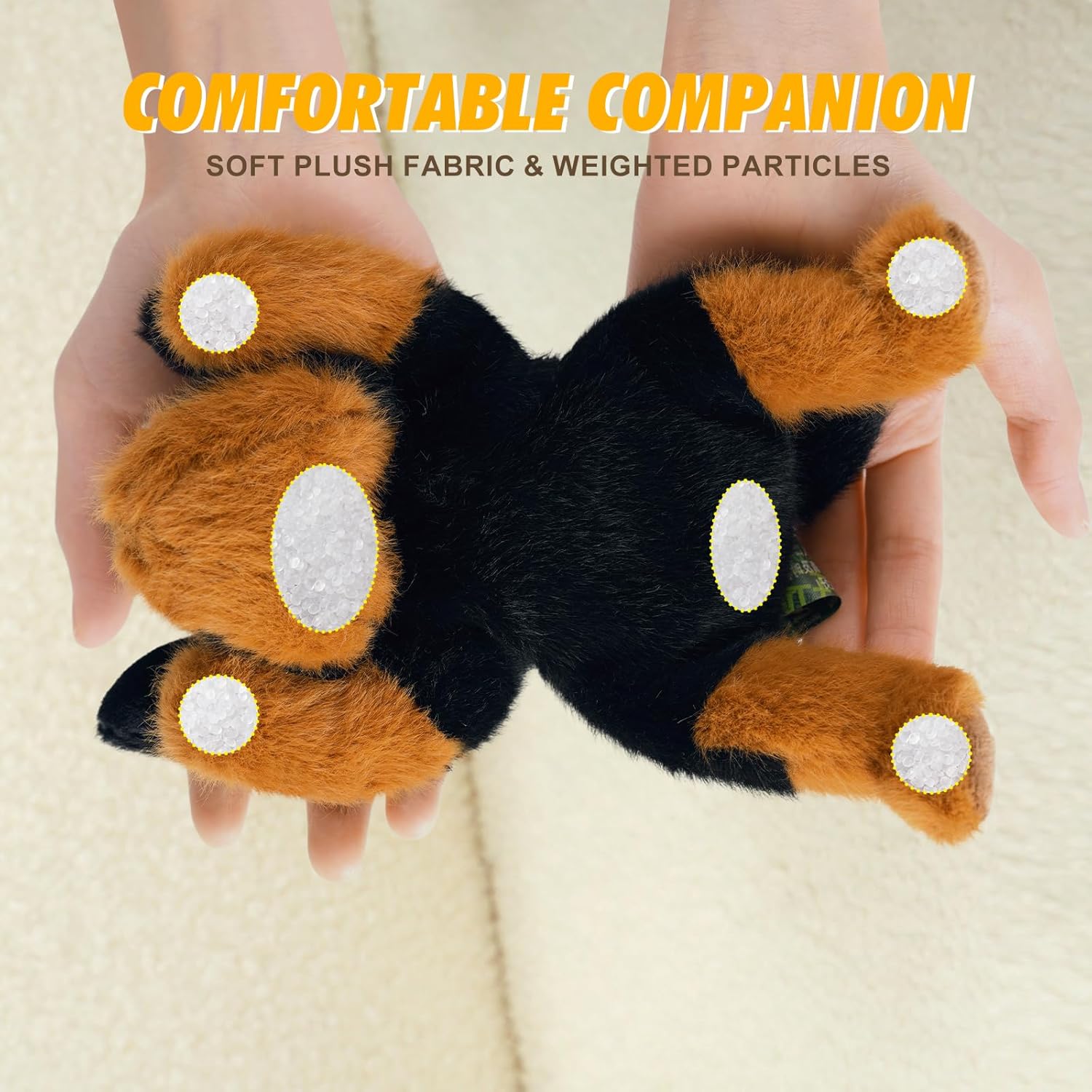 PEACH CAT Rottweiler Plush