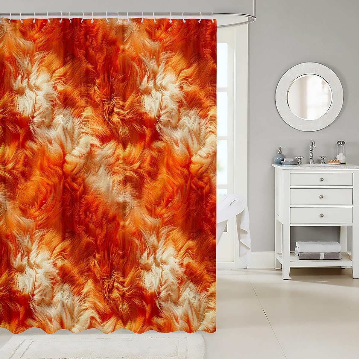 Feelyou Fur Shower Curtain 72x72 Bath